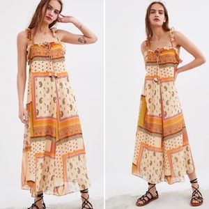 Zara Paisley Printed Boho Maxi Dress